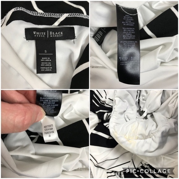 WHBM Sleeveless Bias Striped Maxi Dress Small - Picture 4 of 4